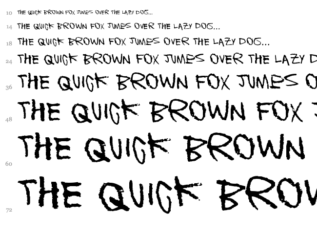 Blah blah bang font waterfall